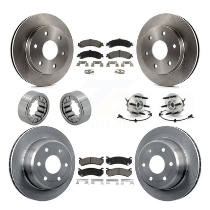 Hub Bearing Brake Rotor & Pad Shoe Front Rear Kit (10Pc) For Chevrolet Avalanche