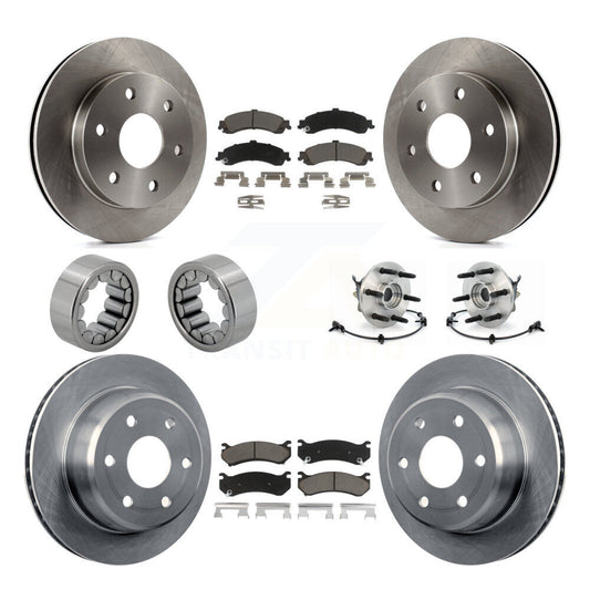 Hub Bearing Brake Rotor & Pad Shoe Front Rear Kit (10Pc) For Chevrolet Avalanche