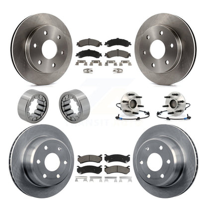 Hub Bearing Brake Rotor & Pad Shoe Front Rear Kit (10Pc) For Chevrolet Avalanche
