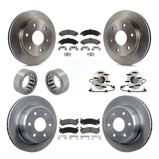 Hub Bearing Brake Rotor & Pad Shoe Front Rear Kit (10Pc) For Chevrolet Avalanche