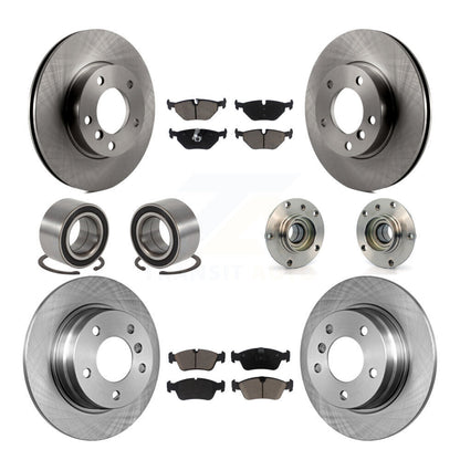 Hub Bearing Brake Rotor & Pad Shoe Front Rear Kit (10Pc) For BMW 318i 328i 328is