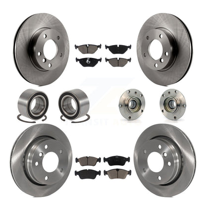 Hub Bearing Brake Rotor & Pad Shoe Front Rear Kit (10Pc) For BMW 323i 328i 323Ci