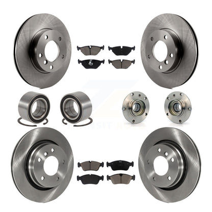 Hub Bearing Disc Brake Rotor & Pad Shoe Front Rear Kit (10Pc) For BMW 328i 328is