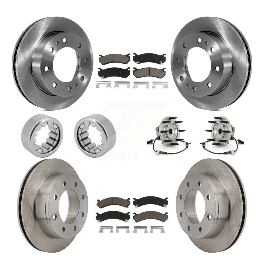 Hub Bearing Disc Brake Rotors And Pads Shoes Front Rear Kit (10Pc) For Hummer H2
