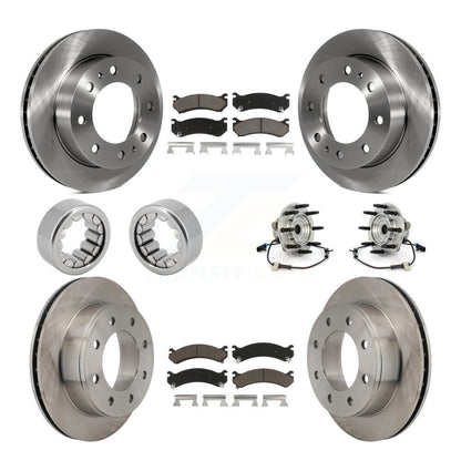 Hub Bearing Disc Brake Rotors And Pads Shoes Front Rear Kit (10Pc) For Hummer H2