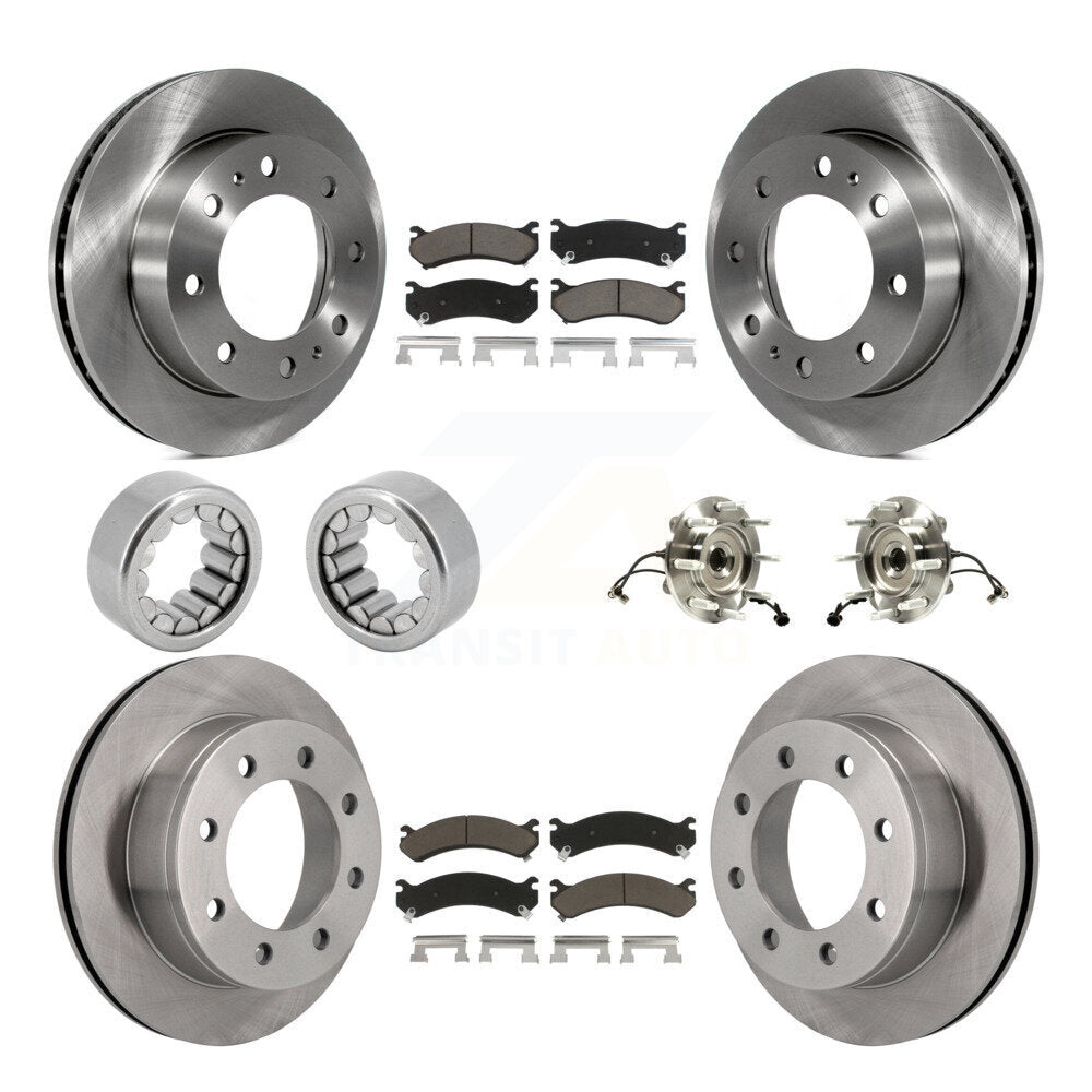 Hub Bearing Brake Rotor & Pad Shoe Front Rear Kit (10Pc) For Chevrolet Silverado