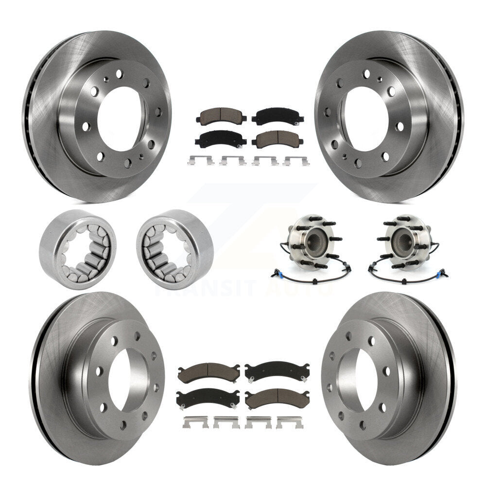 Hub Bearing Brake Rotor Pad Shoe Front Rear Kit (10Pc) For Chevrolet Express GMC
