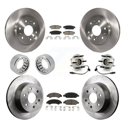 Hub Bearing Brake Rotor & Pad Shoe Front Rear Kit (10Pc) For Chevrolet Silverado