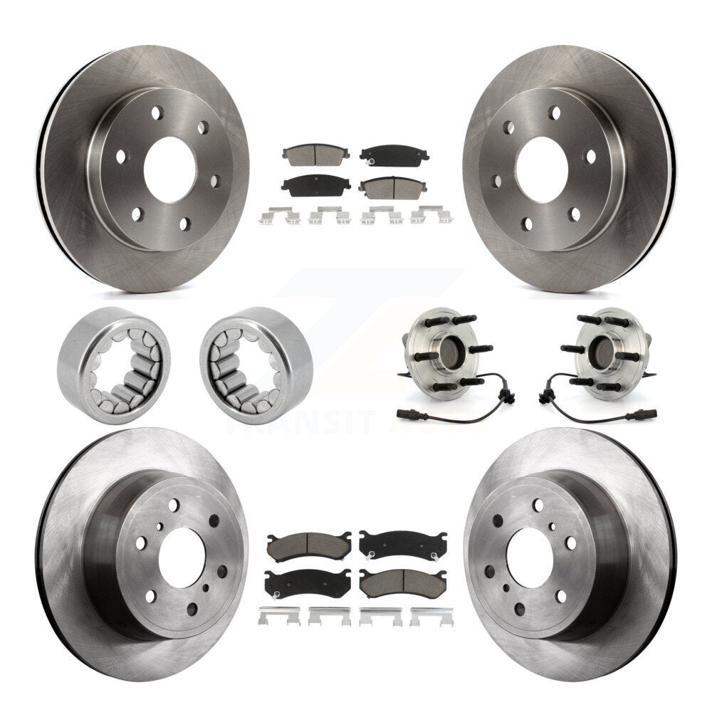 Hub Bearing Brake Rotor And Pad Shoe Front Rear Kit For Chevrolet Silverado 1500