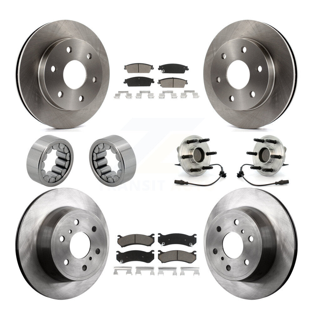 Hub Bearing Brake Rotor And Pad Shoe Front Rear Kit For Chevrolet Silverado 1500