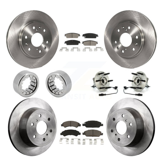Hub Bearing Brake Rotor & Pad Shoe Front Rear Kit (10Pc) For Chevrolet Silverado