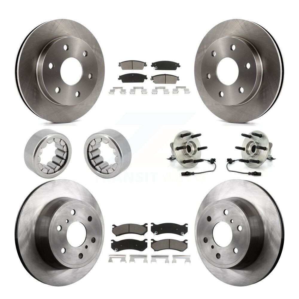Hub Bearing Brake Rotor And Pad Shoe Front Rear Kit For Chevrolet Silverado 1500