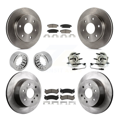 Hub Bearing Brake Rotor And Pad Shoe Front Rear Kit For Chevrolet Silverado 1500
