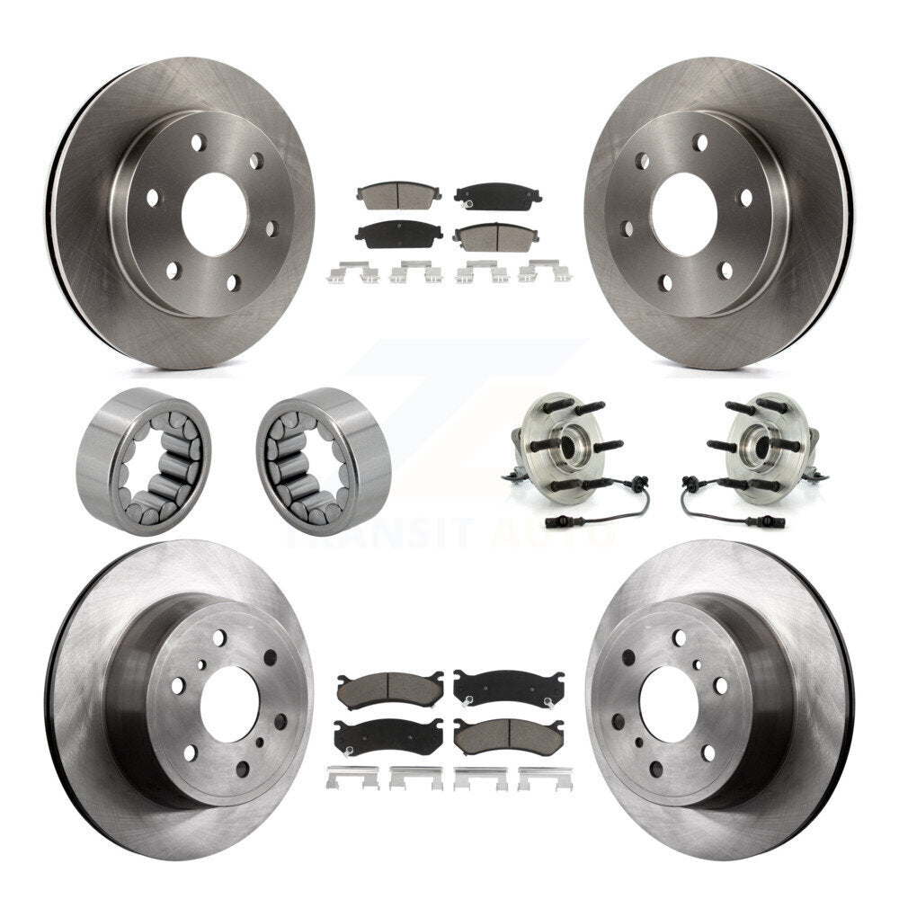 Hub Bearing Brake Rotor And Pad Shoe Front Rear Kit For Chevrolet Silverado 1500