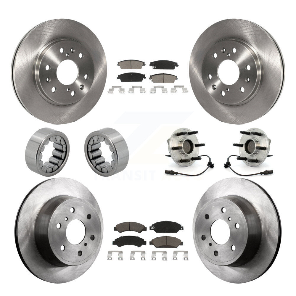 Hub Bearing Brake Rotor & Pad Shoe Front Rear Kit (10Pc) For Chevrolet Avalanche