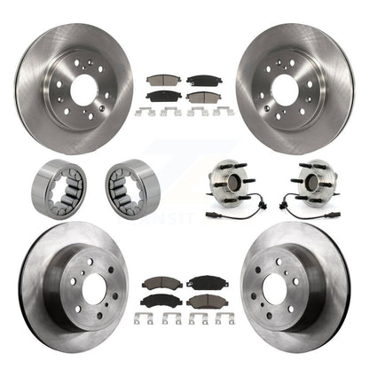 Hub Bearing Brake Rotor & Pad Shoe Front Rear Kit (10Pc) For Chevrolet Avalanche