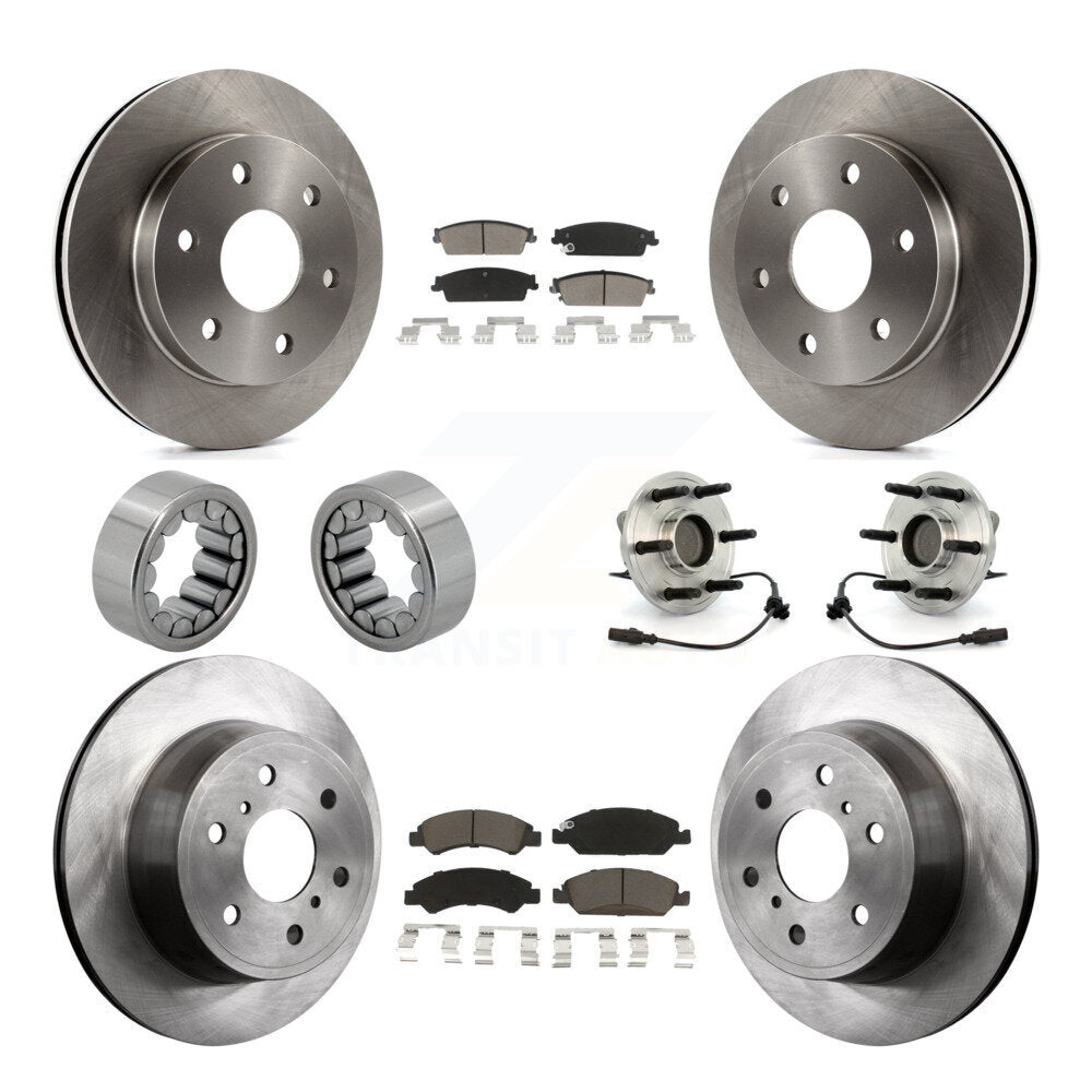 Hub Bearing Disc Brake Rotor Pads Shoe Front Rear Kit (10Pc) For GMC Sierra 1500