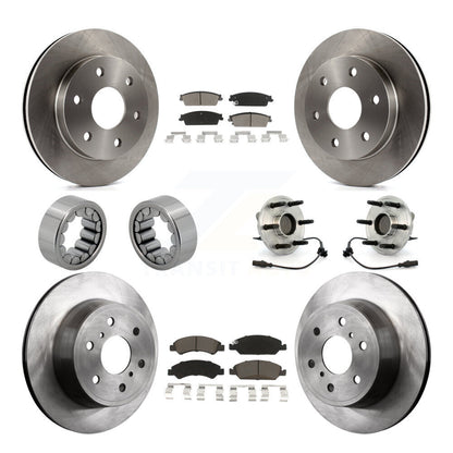 Hub Bearing Disc Brake Rotor Pads Shoe Front Rear Kit (10Pc) For GMC Sierra 1500