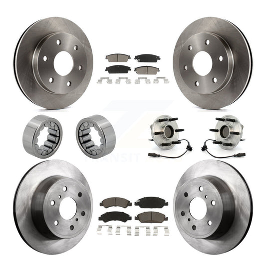 Hub Bearing Disc Brake Rotor Pads Shoe Front Rear Kit (10Pc) For GMC Sierra 1500
