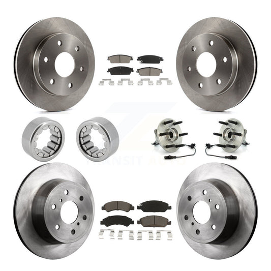 Hub Bearing Disc Brake Rotor Pads Shoe Front Rear Kit (10Pc) For GMC Sierra 1500