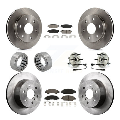 Hub Bearing Disc Brake Rotor Pads Shoe Front Rear Kit (10Pc) For GMC Sierra 1500