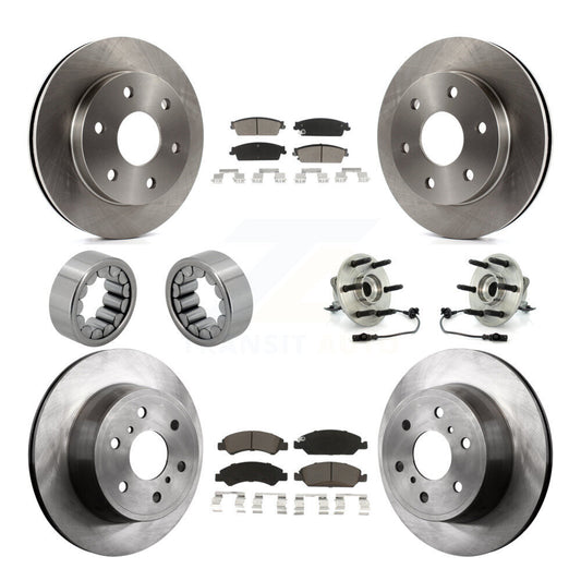 Hub Bearing Disc Brake Rotor Pads Shoe Front Rear Kit (10Pc) For GMC Sierra 1500
