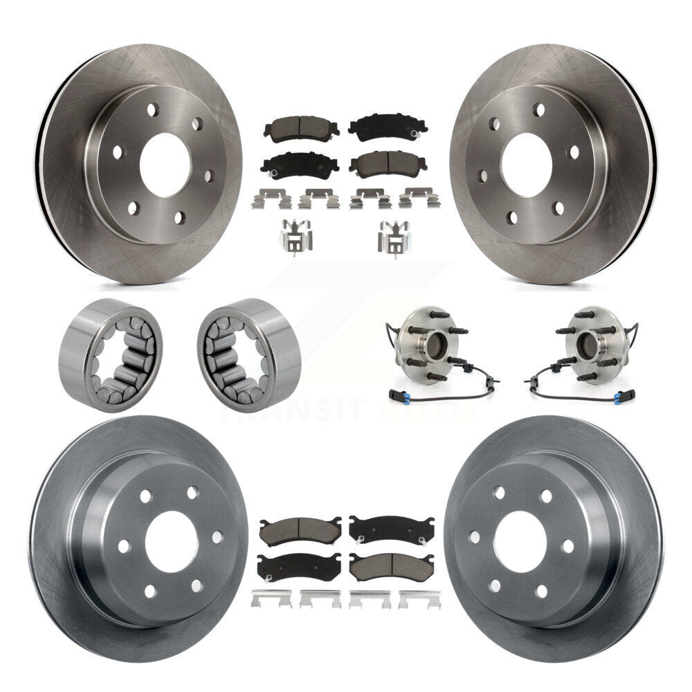 Hub Bearing Brake Rotor & Pad Shoe Front Rear Kit (10Pc) For Chevrolet Astro GMC