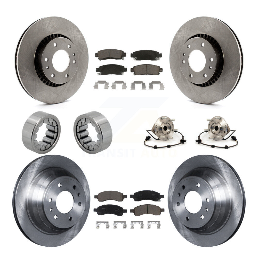Hub Bearing Brake Rotor Pad Shoe Front Rear Kit (10Pc) For Chevrolet Trailblazer