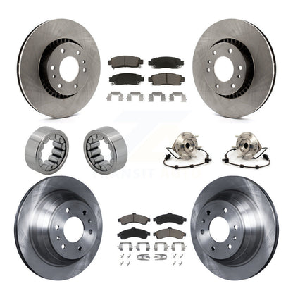 Hub Bearing Brake Rotor & Pad Shoe Front Rear Kit (10Pc) For Chevrolet GMC Envoy