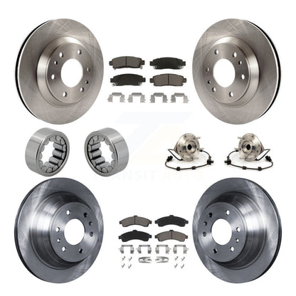 Hub Bearing Brake Rotor & Pad Shoe Front Rear Kit (10Pc) For GMC Envoy Chevrolet