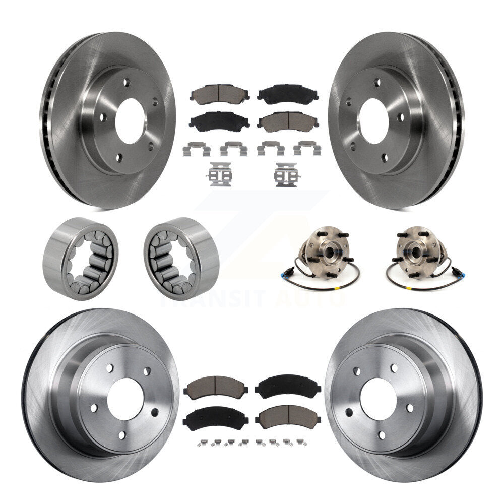 Hub Bearing Brake Rotor Pads Shoe Front Rear Kit (10Pc) For Chevrolet GMC Blazer