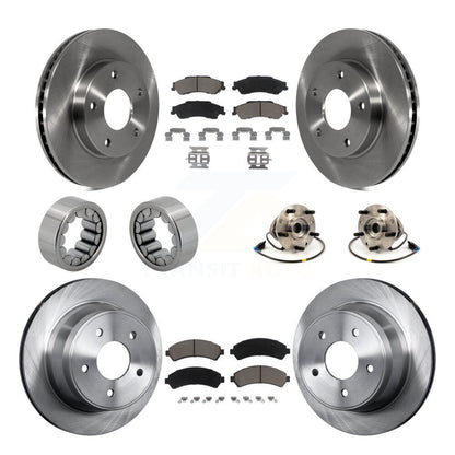 Hub Bearing Brake Rotor Pads Shoe Front Rear Kit (10Pc) For Chevrolet GMC Blazer