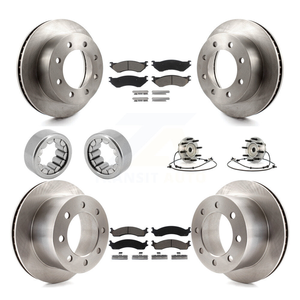 Hub Bearing Disc Brake Rotor & Pad Shoe Front Rear Kit (10Pc) For Dodge Ram 2500