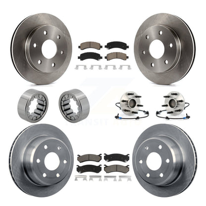 Hub Bearing Brake Rotor & Pad Shoe Front Rear Kit (10Pc) For Chevrolet Avalanche