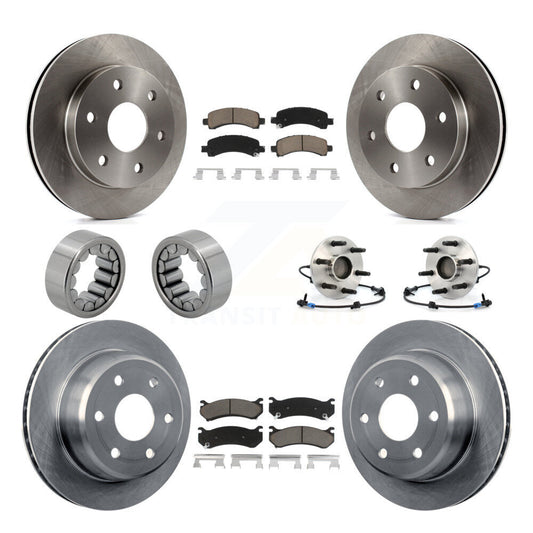 Hub Bearing Brake Rotor & Pad Shoe Front Rear Kit (10Pc) For Chevrolet Avalanche