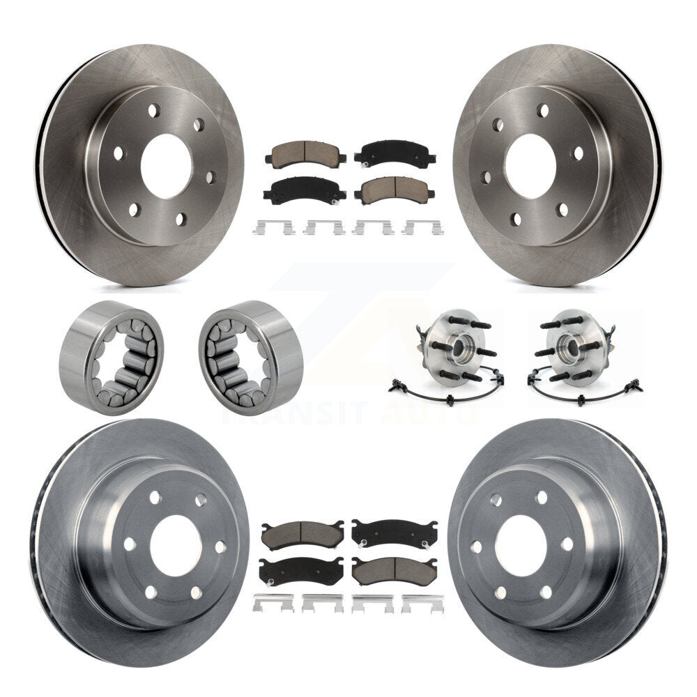 Hub Bearing Brake Rotor Pad Shoe Front Rear Kit (10Pc) For Chevrolet Express GMC