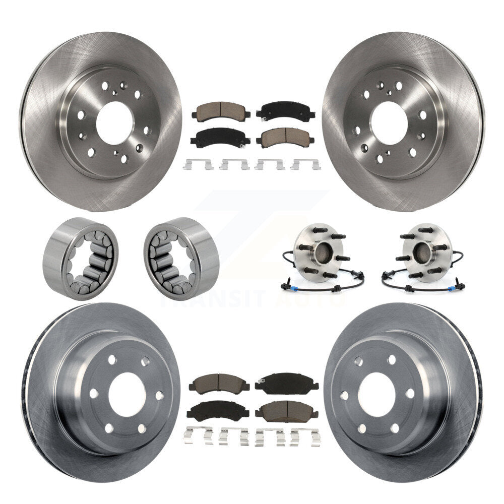 Hub Bearing Brake Rotor Pad Shoe Front Rear Kit (10Pc) For Chevrolet Express GMC
