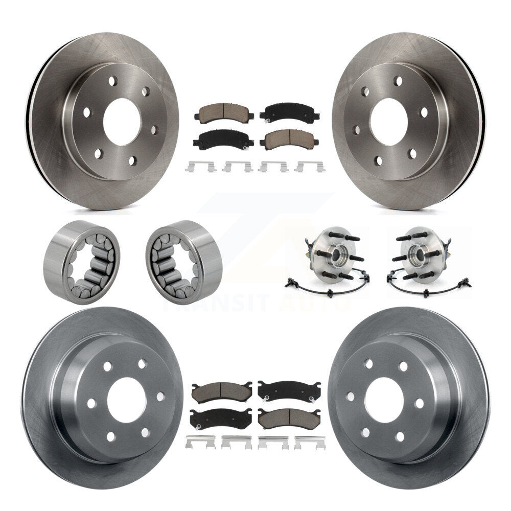 Hub Bearing Brake Rotor Pad Shoe Front Rear Kit For Chevrolet Avalanche 1500 4WD