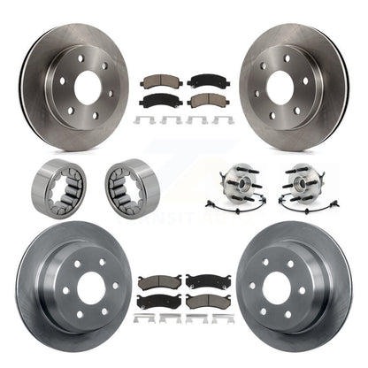 Hub Bearing Brake Rotor Pad Shoe Front Rear Kit For Chevrolet Avalanche 1500 4WD