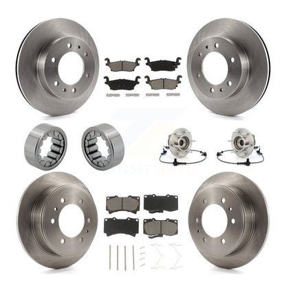 Hub Bearing Brake Rotor & Pad Shoe Front Rear Kit (10Pc) For 2006-2008 Hummer H3