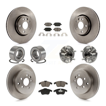 Hub Bearing Brake Rotor Pads Shoe Front Rear Kit (10Pc) For 08-11 Land Rover LR2