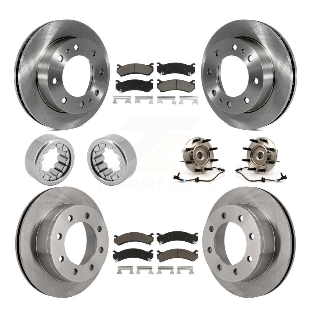 Hub Bearing Brake Rotor & Pad Shoe Front Rear Kit (10Pc) For Chevrolet Silverado