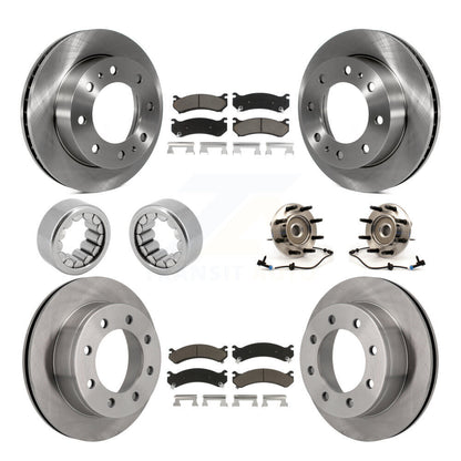 Hub Bearing Brake Rotor & Pad Shoe Front Rear Kit (10Pc) For Chevrolet Silverado