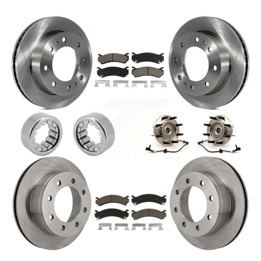 Hub Bearing Brake Rotor & Pad Shoe Front Rear Kit (10Pc) For Chevrolet Silverado