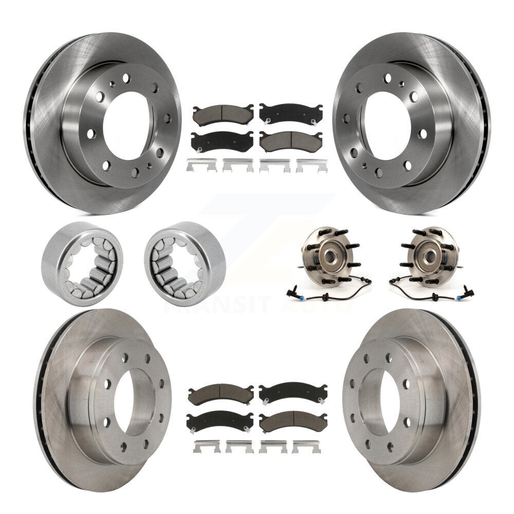 Hub Bearing Brake Rotor & Pad Shoe Front Rear Kit (10Pc) For Hummer H2 Chevrolet