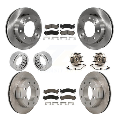 Hub Bearing Brake Rotor & Pad Shoe Front Rear Kit (10Pc) For Hummer H2 Chevrolet