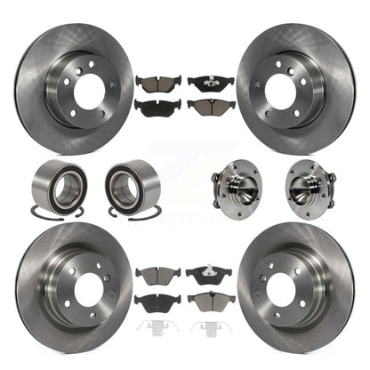 Hub Bearing Brake Rotor & Pads Shoe Front Rear Kit (10Pc) For BMW 328i 323i 325i