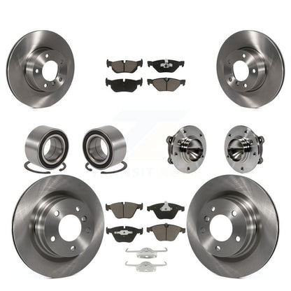 Hub Bearing Disc Brake Rotor & Pads Shoe Front Rear Kit (10Pc) For BMW 323i 328i