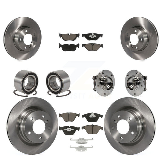 Hub Bearing Disc Brake Rotor & Pads Shoe Front Rear Kit (10Pc) For BMW 323i 328i