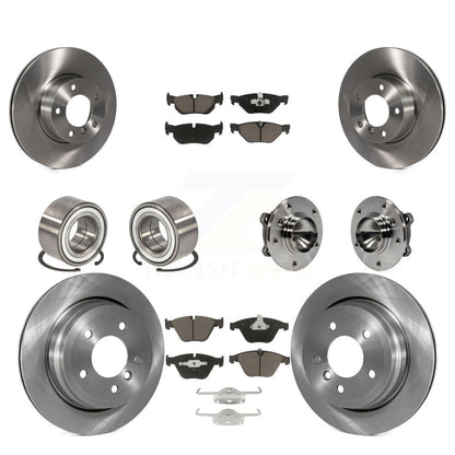 Hub Bearings Disc Brake Rotors And Pads Shoes Front Rear Kit (10Pc) For BMW 328i